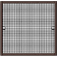 Schellenberg 70034 Aluminio Plus Mosquitera Ventana con Marco sin agujeros-130 x 150 cm- Color marrón